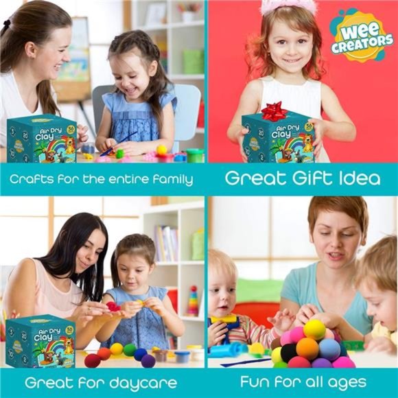Air Dry Clay for Kids - 36 Colors Air Clay Kit w/ Activity Books & Accessories - Picture 7 of 7